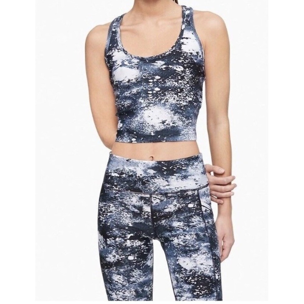 Calvin Klein Womens Performance Workout Sport Bra&Leggings Baltic Seacoast Sz. M